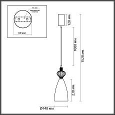 Подвесной светильник Odeon Light PALLETA 5046/12LC 2