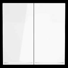 Клавиши для выключателя/переключателя двухклавишного с подсветкой S70 (белый глянцевый) Voltum VLS000401 1