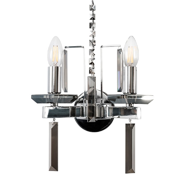 Бра Crystal Lux Marron AP2 Chrome Фото № 1