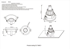 Встраиваемый светильник Crystal Lux CLT 008C1 BL 2