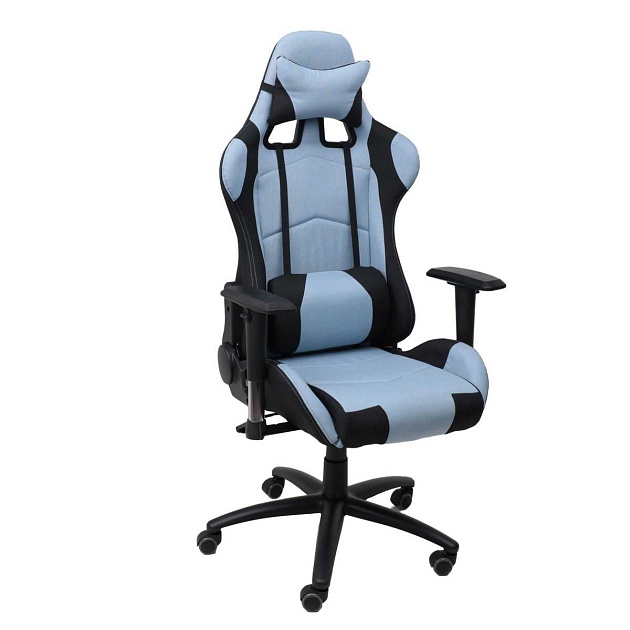 Игровое кресло AksHome Savage голубой + черный, ткань 83773 Фото № 1