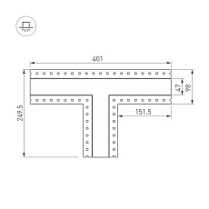 Коннектор T-образный Arlight SL-Linia45-Fantom 030107 1