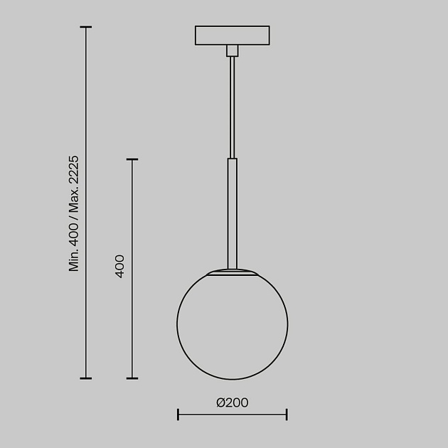 Подвесной светильник Maytoni Basic form MOD321PL-01B1 Фото № 2