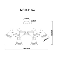 Потолочная люстра MyFar Chilly MR1531-6C 1