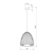 Подвесной светодиодный светильник Eurosvet Comodita 40010/1 LED черный 5