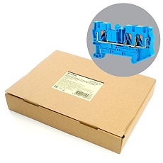 Зажим пружинный, 2-проводной проходной ЗНИ - 4, JXB PT 4, синий LD572-2-40 49250