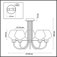 Потолочная люстра Lumion Lofti Ilona 3708/5C 3