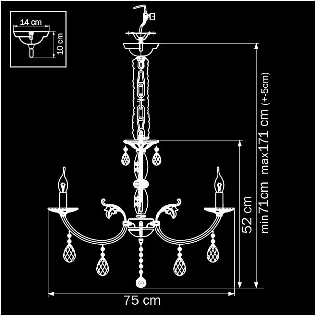 Подвесная люстра Osgona Stregaro 694082 изображение 4 Подвесная люстра Osgona Stregaro 694082 Фото № 4