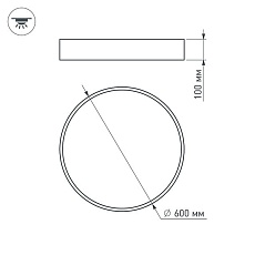 Потолочный светодиодный светильник Arlight SP-Tor-Pill-R800-94W Warm3000 023003(3) 1