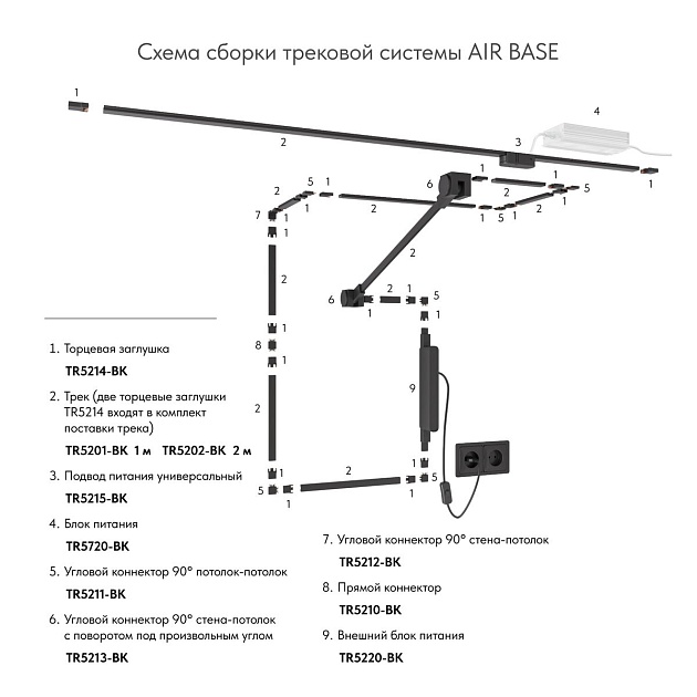 Шинопровод Denkirs Air Base TR5202-BK изображение 2 Шинопровод Denkirs Air Base TR5202-BK Фото № 2