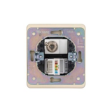 Розетка ROUND компьютерная RJ45 кат6 + TV с/у шелк KRANZ KR-78-0722-7 4