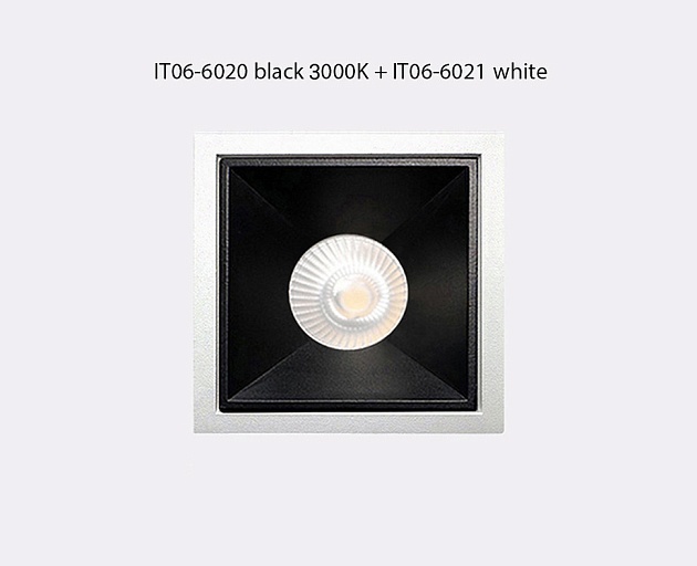 Встраиваемый светодиодный светильник Italline IT06-6020 black 3000K изображение 3 Встраиваемый светодиодный светильник Italline IT06-6020 black 3000K Фото № 3