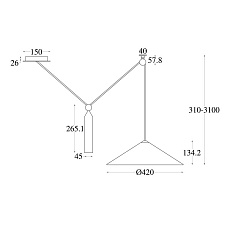Подвесной светильник Maytoni Technical Peso P080PL-01B 4