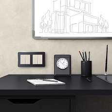 Рамка Werkel Platinum на 2 поста черный алюминий W0022608 4690389184451 4