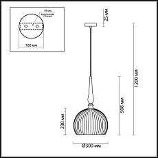 Подвесной светильник Odeon Light Pendant Runga 4766/1 5