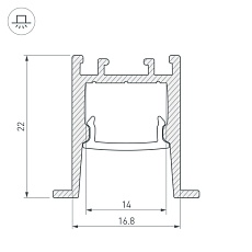 Профиль Arlight SL-Comfort-2322-F-2000 Anod Black 031771 1