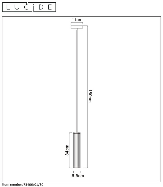 Подвесной светильник Lucide Lionel 73406/01/30 изображение 6 Подвесной светильник Lucide Lionel 73406/01/30 Фото № 6