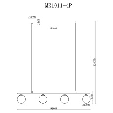 Подвесной светильник MyFar Stacy MR1011-4P 4