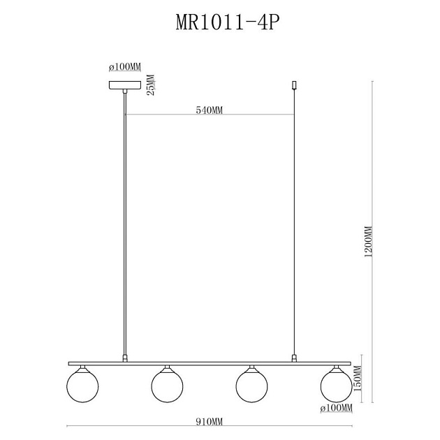 Подвесной светильник MyFar Stacy MR1011-4P Фото № 5
