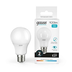 Лампа светодиодная Gauss E27 10W 4100K матовая 23220 4