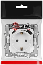 Розетка ЭРА Серия 12 12-4108-01 2P+E 16A-250В со шторками с USB type-A+C 5В-3А белый Б0067752 5