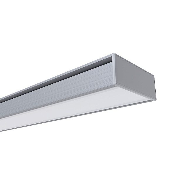 Профиль накладной с рассеивателем серебро 2м. OGM GM-08-01 Фото № 1