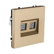 Розетка двойная Ethernet RJ45 Cat.6, золотой Kollinger Eclipse EC-018GD 1