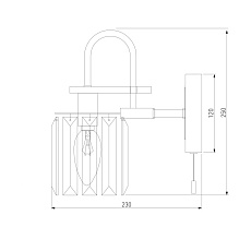 Бра Eurosvet Tenia 70090/1 графит 1