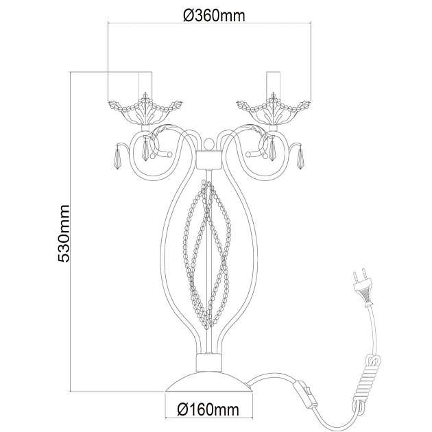 Настольная лампа Chiaro Валенсия 299032203 Фото № 2