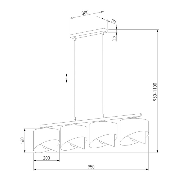 Подвесная люстра TK Lighting 4822 Grant White фото 2