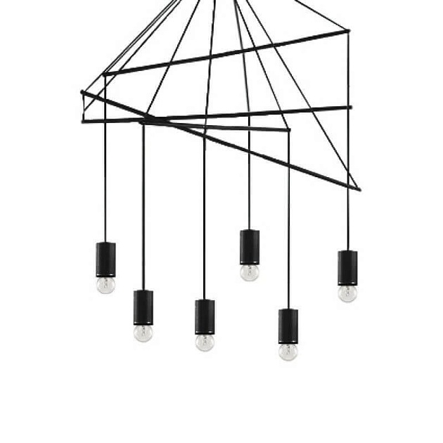 Подвесная люстра Ideal Lux Pop SP6 Nero 158815 Фото № 1