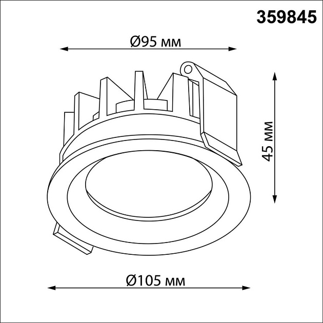 Встраиваемый светильник Novotech FLUO 359845 Фото № 4