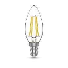 Лампа светодиодная филаментная Gauss E14 4,5W 4100К прозрачная 1031215 5