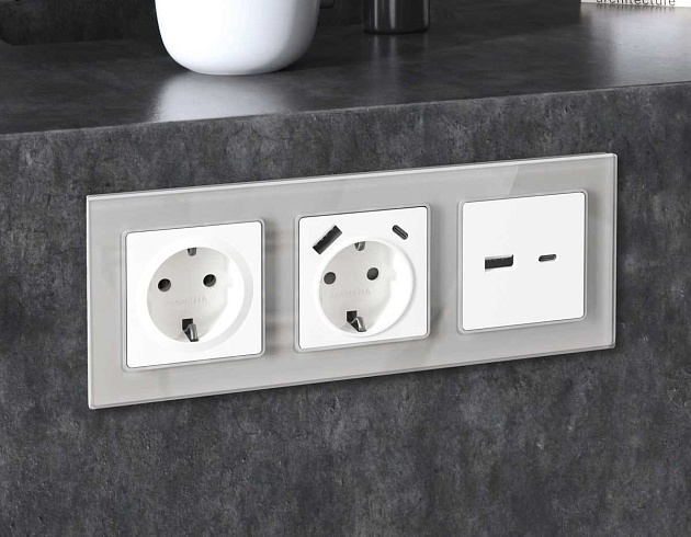 Лицевая панель розетки AMBRELLA VOLT AP1260 Фото № 2