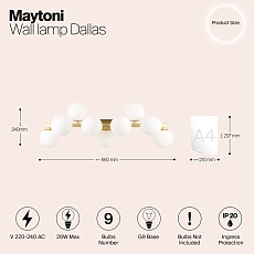 Бра Maytoni Dallas MOD547WL-09BS 1