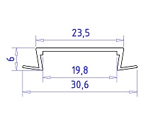 Встраиваемый профиль с рассеивателем Ambrella Illumination GP1100BK 1