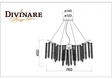 Подвесная люстра Divinare Salice 3133/01 SP-10 1