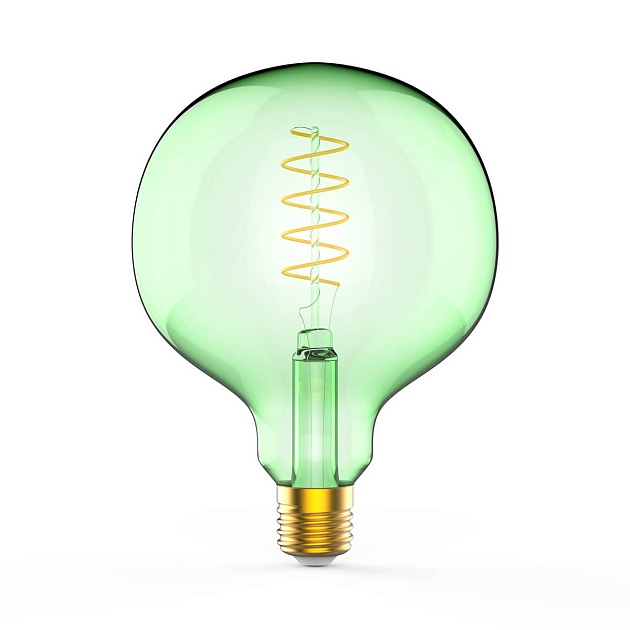 Лампа светодиодная диммируемая филаментная Gauss E27 5W 1800K зеленая 1012802105 фото 2