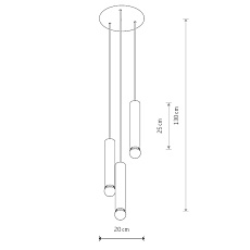 Подвесная люстра Nowodvorski Baton 7856 1