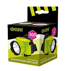 Налобный светодиодный фонарь ФАZA аккумуляторный 140 лм 75х70 AccuFH7-L3W-gn 1