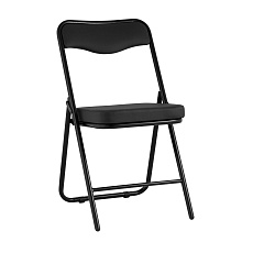 Складной стул Stool Group Джонни экокожа черный каркас черный матовый fb-jonny-black