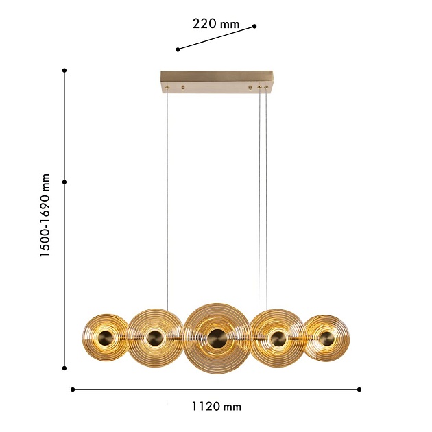 Подвесной светодиодный светильник Favourite Whirlpool 4571-10P Фото № 2