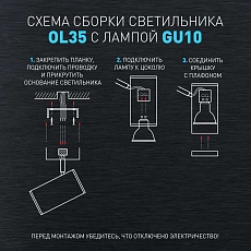 Спот ЭРА OL35-2 BK Б0056364 1