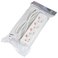 Удлинитель Uniel Ultra 4гн х 3м с/з S-GCU4-3 White UL-00010006 2