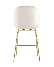 Полубарный стул Stool Group Турин со спинкой велюр бежевый золотые ножки 8329A VELVET BEIGE 3