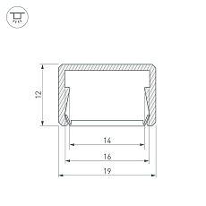 Профиль Arlight SILER-2000 ANOD 025490 2