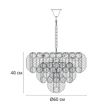 Подвесная люстра Arte Lamp Evelyn A4073LM-12PB 1