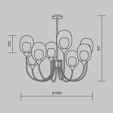 Подвесная люстра Maytoni Aura MOD016PL-08BS 1