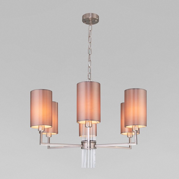 Подвесная люстра Eurosvet Soffio 60134/6 никель Фото № 1