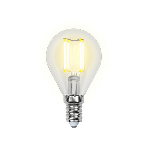 Лампа светодиодная филаментная Uniel E14 7,5W 4000K прозрачная LED-G45-7,5W/NW/E14/CL GLA01TR UL-00003254 фото 